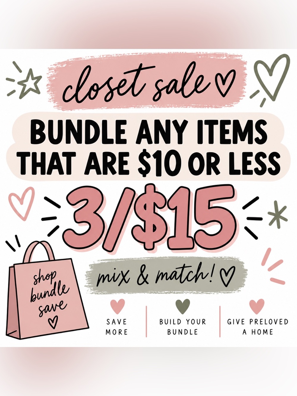 HUGE CLOSET CLEAROUT! Limited Time SALE!